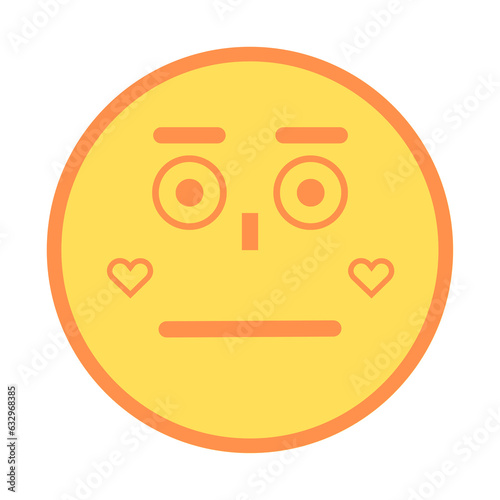 Free Download An emoji with a smiling face and a heart on each cheek - GFXLoad