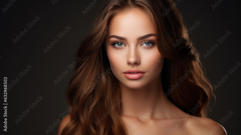 Portrait of a sensual brunette woman