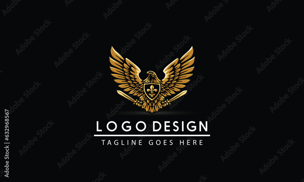 Obraz premium The Flying Eagle. Vector Emblem.