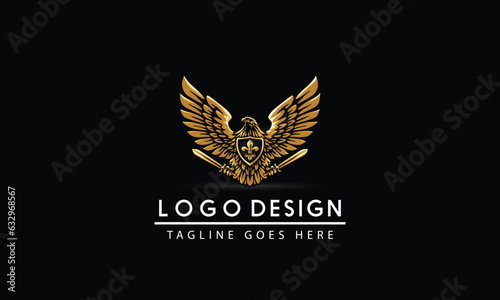The Flying Eagle. Vector Emblem.
