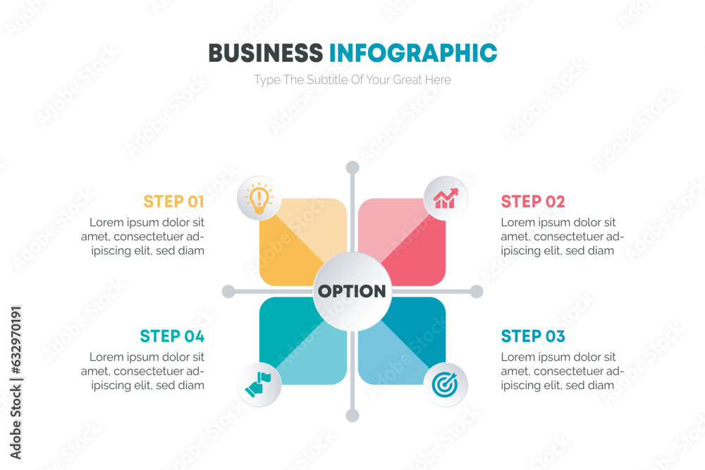 custom made wallpaper toronto digitalBusiness infographic template 4 step