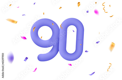 90 anniversary number celebrate jubilee background