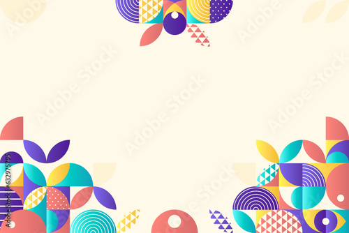 Gradient, Geometric Shapes Mural Background