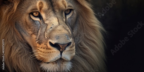 Close up of an African lion. © MstAsma