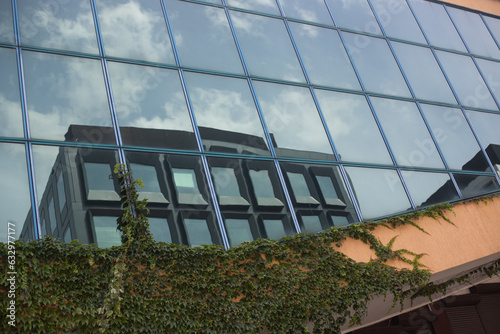 Modern architecture of Wroclaw - reflection of the office building