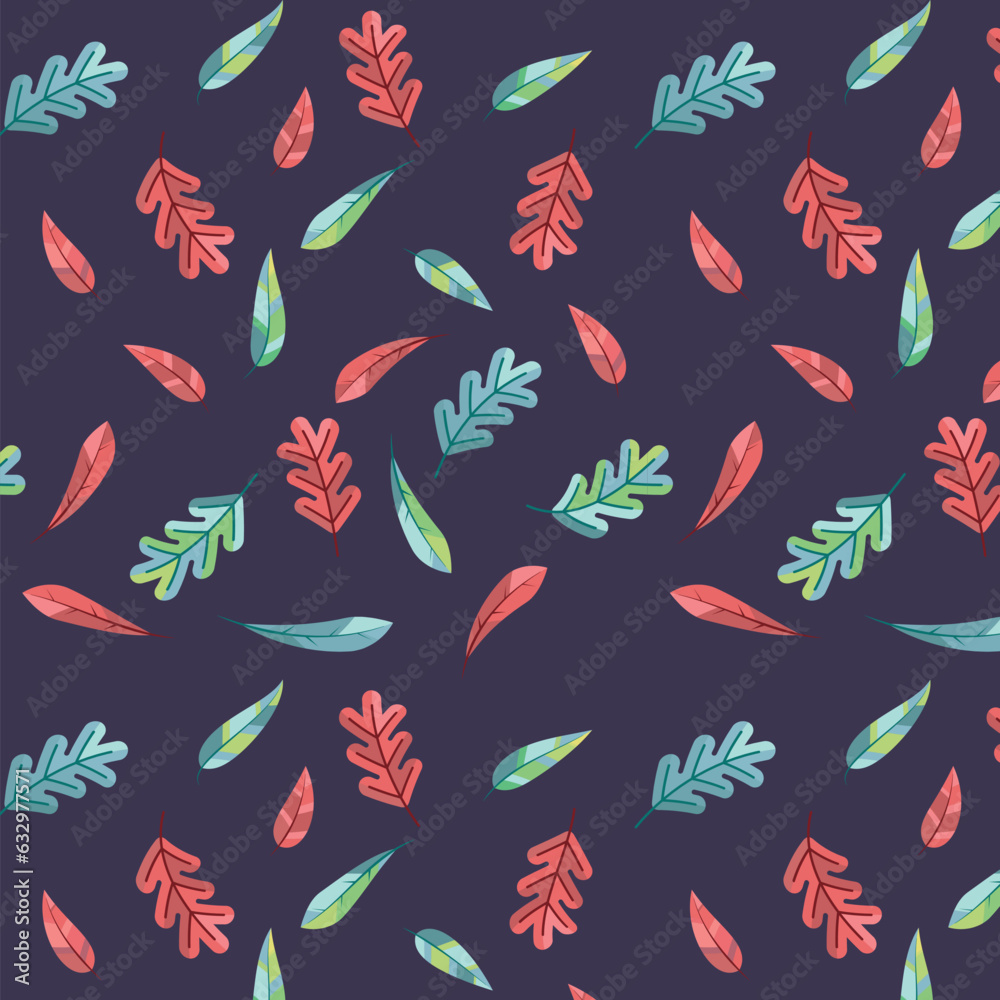 Seamless Autumn Leaves Pattern Seamless Autumn Leaves Pattern
