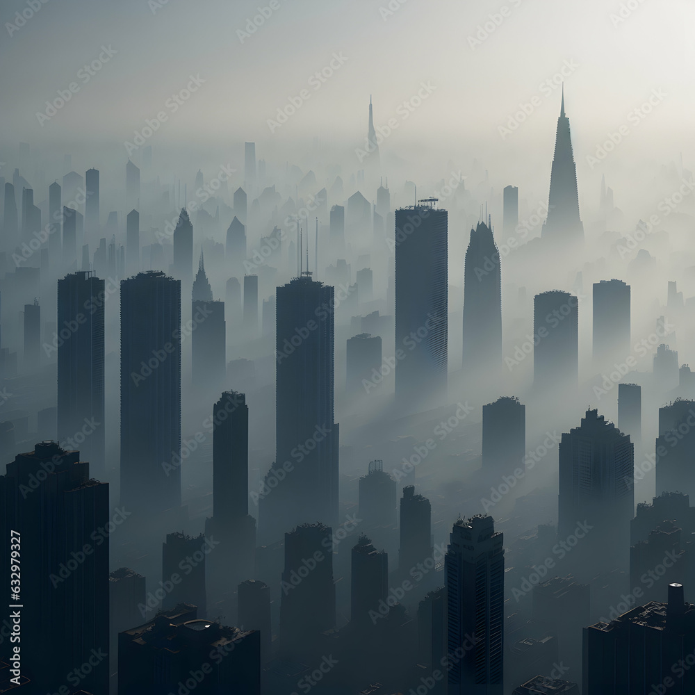 Air pollution in the city
