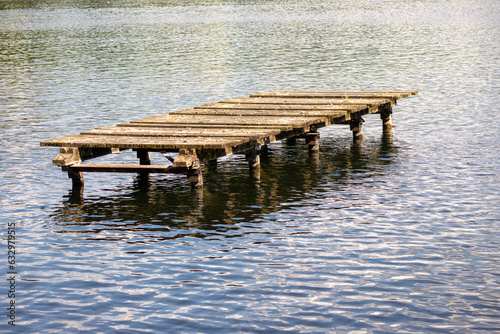  Wooden boardwalk on the water