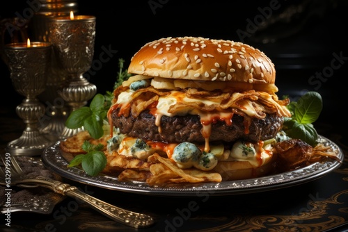 Cheeseburger food photgraphy