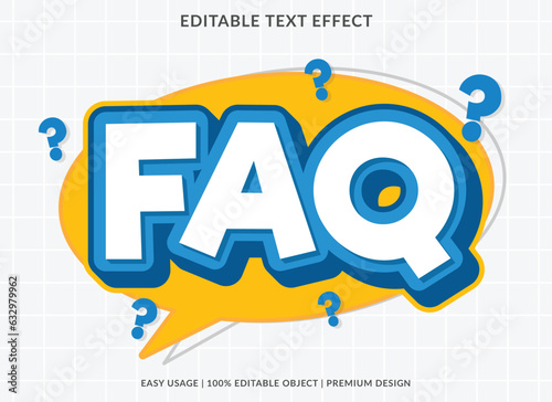 faq editable text effect template use for font style logo	