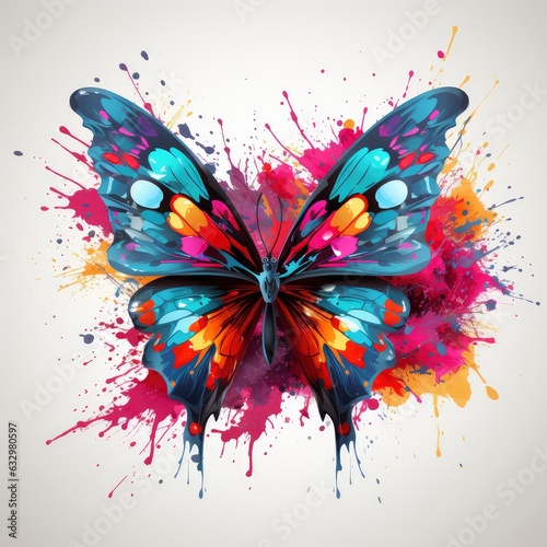 Oil Painting of a Vibrant Butterfly © khairulz