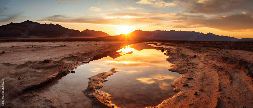 Peak Sunset Serenity: Adventurous Hiker Observing Nature's Breathtaking Display, generative ai 
