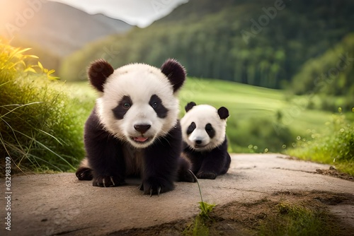 panda eating bamboo © chiku  gallery 