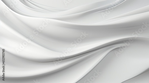 Cloth fabric white and grey waves abstract background. © gusion