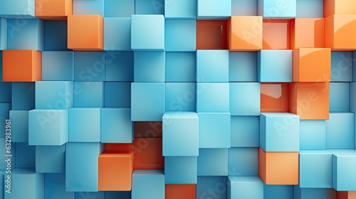 Abstract 3d background  colorful cubes pattern texture.