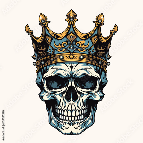 skull with a crown on it skull king