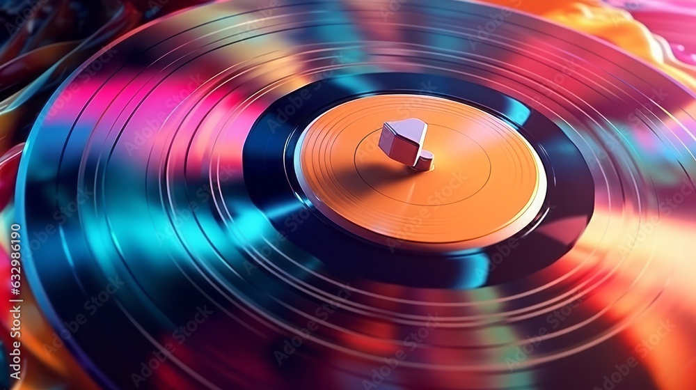 Abstract illustration of a vinyl record. Retro style Abstract illustration of a vinyl record. Retro style