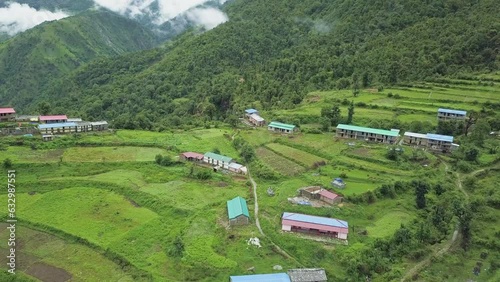 green Landscape from Ali Bugyal on the way of Bedni Bugyal, Uttarakhand, India. photo