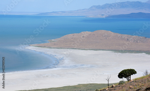 Le lac salé vu de la montée sur Frary Peak
