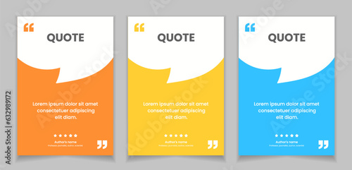 Fotomurale 3D bubble testimonial banner, quote, infographic