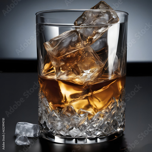 Whisky-Glas auf einem dunklen Untergrund