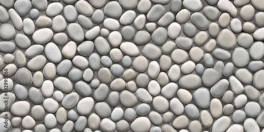 Seamless grey cobblestone background texture. Tileable shiny smooth ...