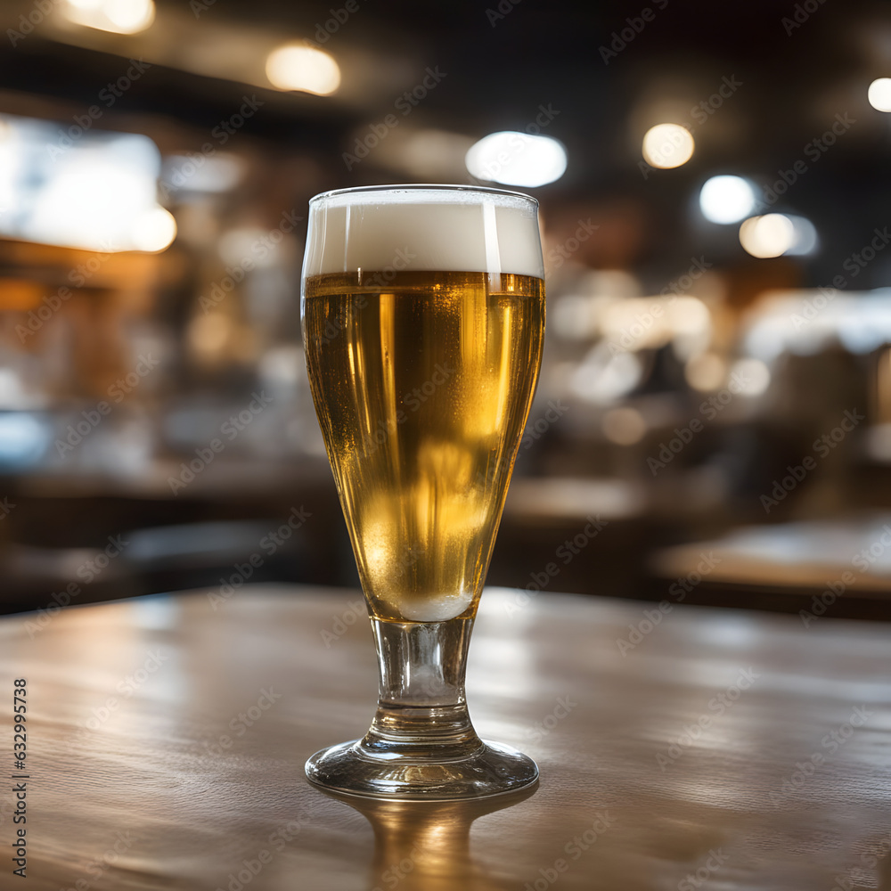 Bierglas auf einem dunklen Untergrund Bierglas auf einem dunklen Untergrund