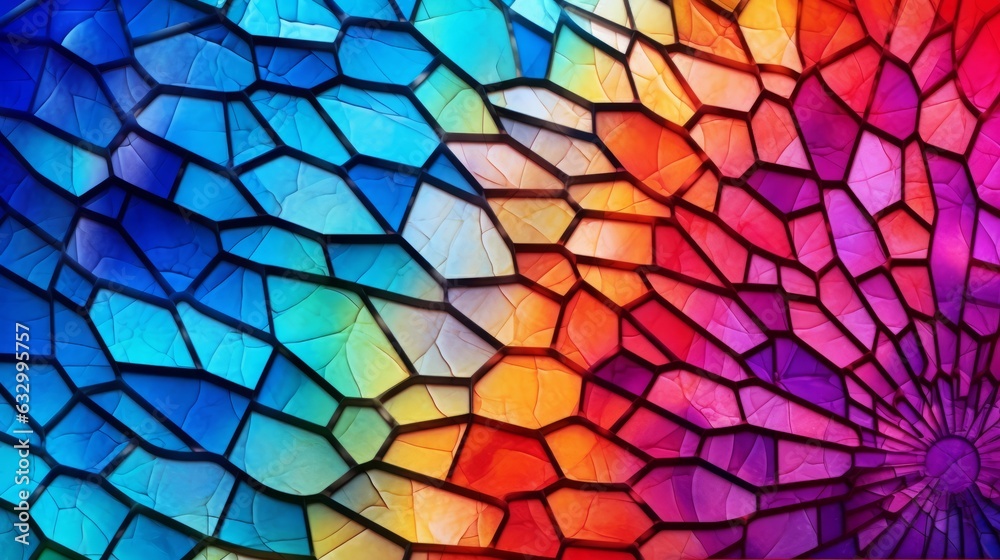 Fototapeta premium Multicolored stained glass with an irregular pattern