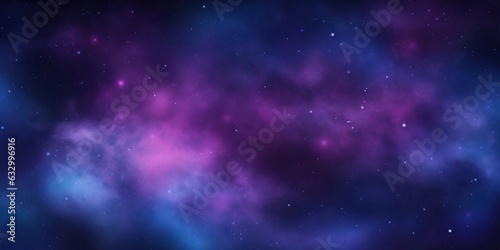 Seamless space texture background. Stars in the night sky with purple pink and blue nebula. A high resolution astrology or astronomy backdrop pattern  Generative AI
