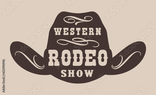 Rodeo show monochrome vintage sticker