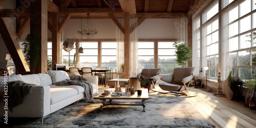 interior decoration with beautiful furniture