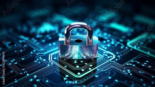 Data protection and cyber security with cyber background