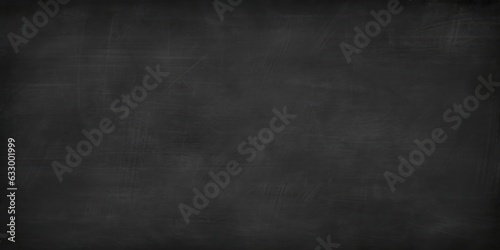 Seamless empty rubbed out chalkboard background texture. Dirty smudged and erased chalk on blank blackboard with copy space. Restaurant menu display or back to school education concept. Generative AI