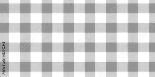 Seamless subtle light grey gingham checker tartan fabric pattern. Contemporary trendy monochrome gray plaid fashion textile overlay. Tablecloth or picnic blanket design background texture,GenerativeAI