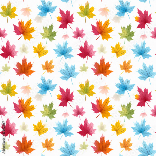 seamless Pattern Maple leaves for summer