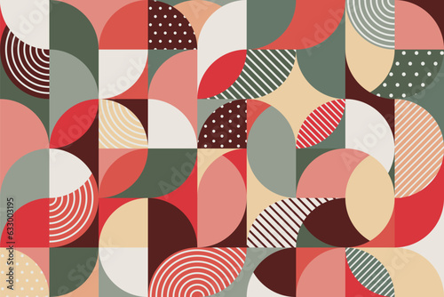 Colorful Geometric Mural Background