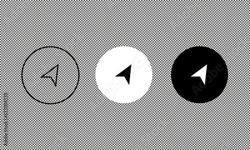 Location or navigation mark place icons set vector illustration in outline, black, white. Landmark concept. Simple flat isolated symbol for logo, mobile, app, ads, design, web, ui, ux. Vector EPS 10.