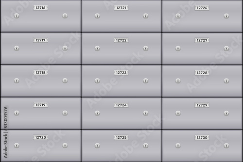 bank safe deposit box vector illustration