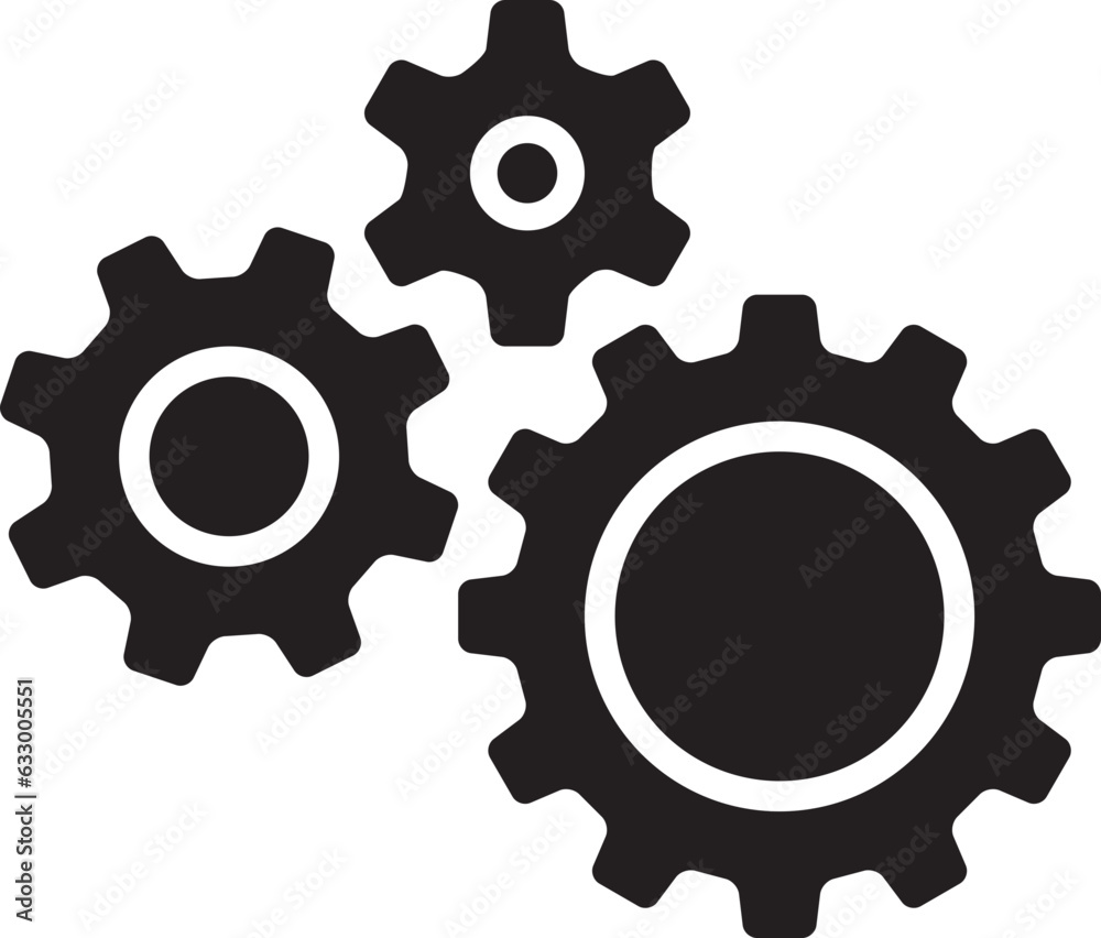 Setting icon vector with work cog gear element. Cogweel mechanism symbol. Setting icon vector with work cog gear element. Cogweel mechanism symbol.
