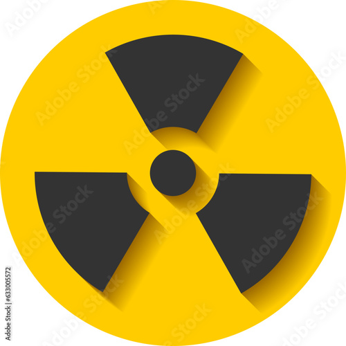 Radiation icon vector. Warning radioactive sign danger symbol.