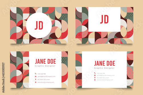 Geometric Shape Pattern Business Card Template