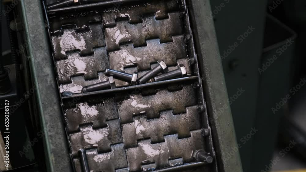 screw production in a factory, piling up, fa01 screw production in a factory, piling up, fa01