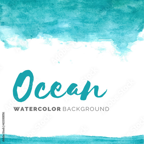 Turquoise Watercolor Texture Background