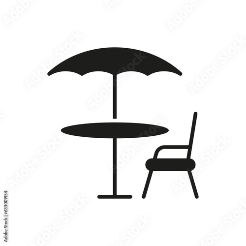 Terrace black glyph icon on white background
