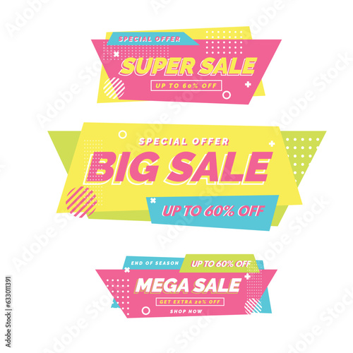 Colorful Memphis Sale Banner