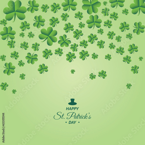 Green Leaves St Patrick Day Background