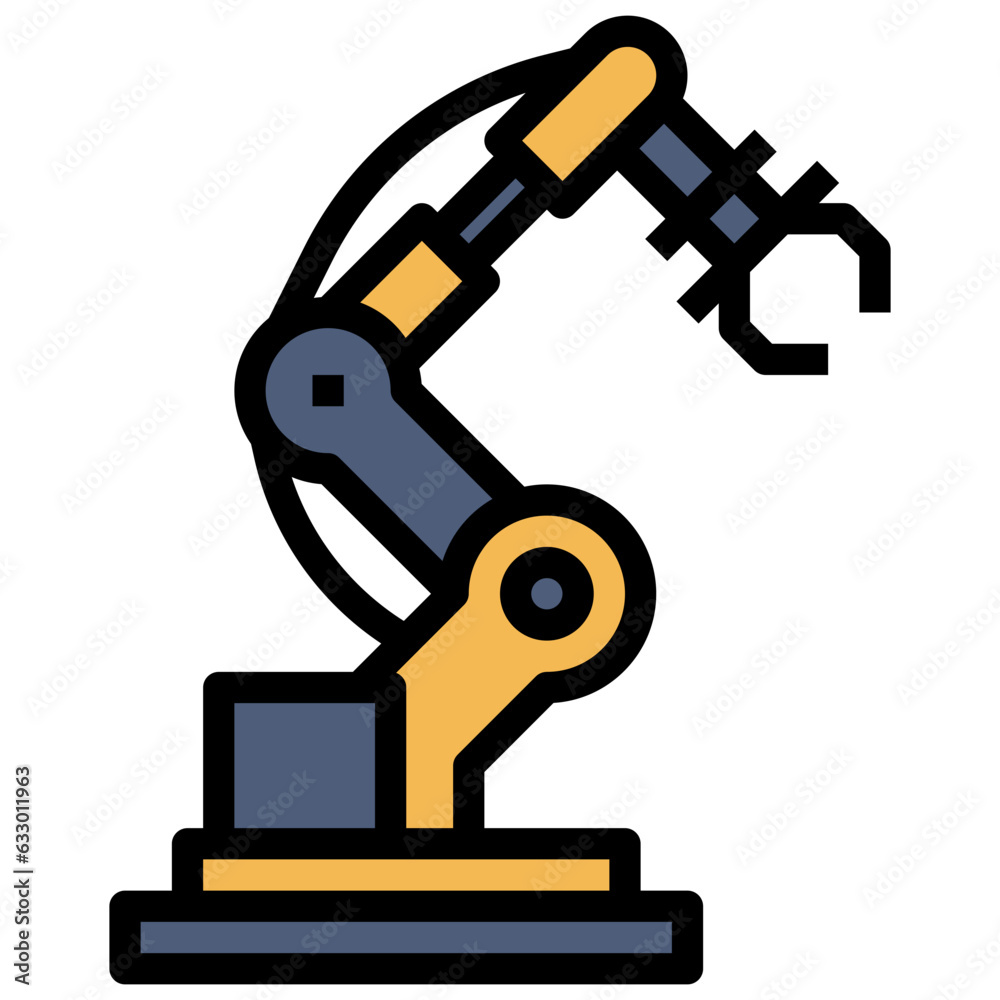 ROBOTIC ARM line icon,linear,outline,graphic,illustration ROBOTIC ARM line icon,linear,outline,graphic,illustration