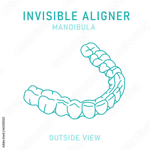 Orthodontic silicone trainer. Invisible braces aligner, retainer.