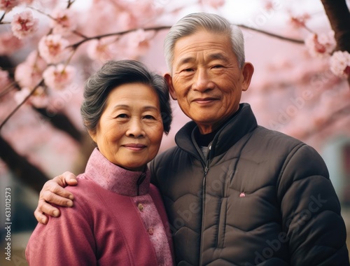 Elderly Japanese couple