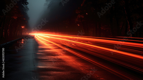 Road lights at night. photo
